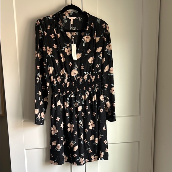 Rebecca Taylor Black Daniella Silk Blend Floral Dress | Size 10 - Picture 2 of 5